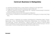 Bezpłatne usługi dla firm oferowane przez Centrum Business in Małopolska