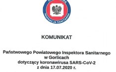 Komunikat Państwowego Powiatowego Inspektora Sanitarnego w Gorlicach