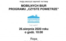 MOBILNE BIURO PROGRAMU „CZYSTE POWIETRZE”