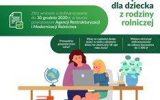 Pieniądze na zakup komputera dla dziecka z rodziny rolniczej