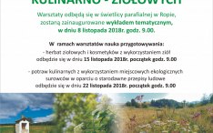 WARSZTATY KULINARNO - ZIOŁOWE